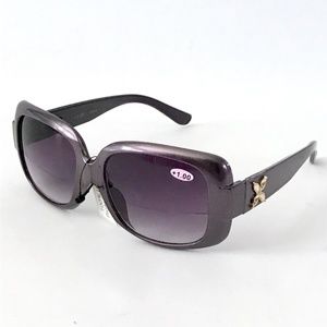 Joy & Iman Pearly Purple Plum Frames Plum Tinted Sunglasses